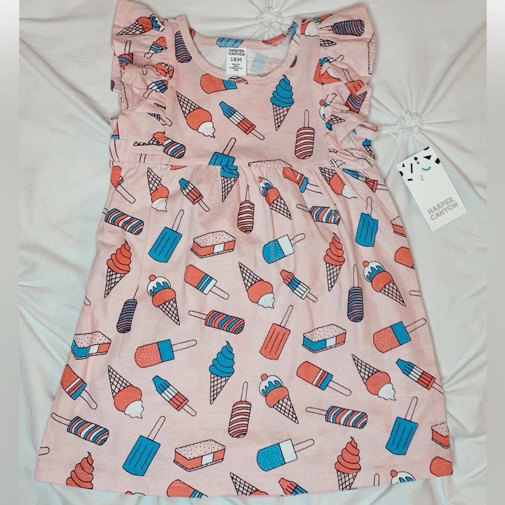 🍦🍦Harper Canyon summer ice cream dress 12M & 18M NWT🍦🍦 - Picture 1 of 2